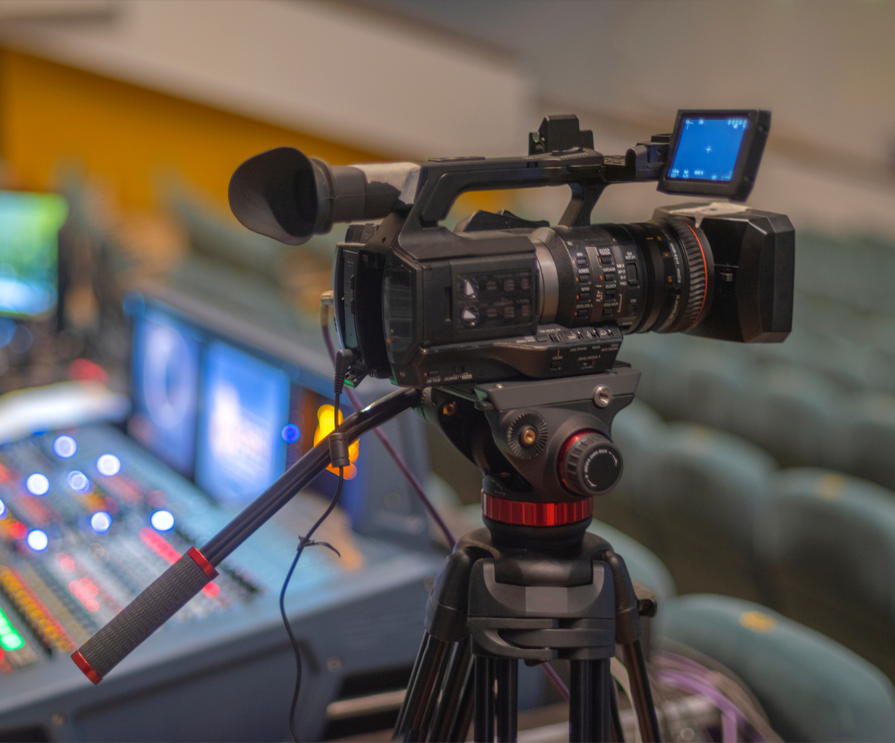 a video camera recording an event 